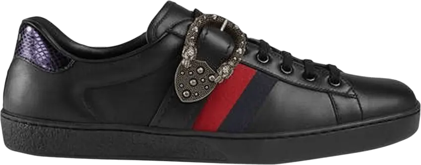  Gucci Ace Low &#039;Dionysus Buckle - Black&#039;