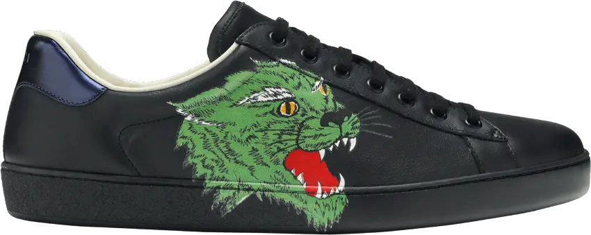  Gucci Ace Low &#039;Green Panther - Black&#039;