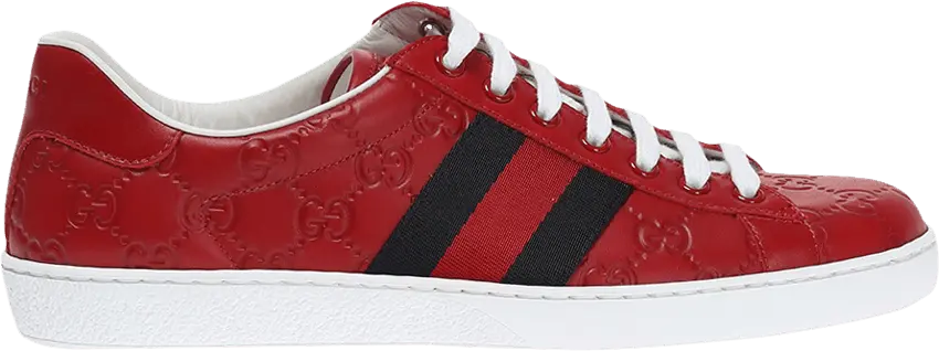  Gucci Ace Signature &#039;Red&#039;