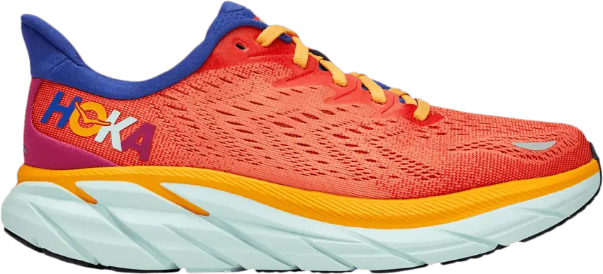  Hoka One One Clifton 8 Fiesta Orange Purple (Women&#039;s)