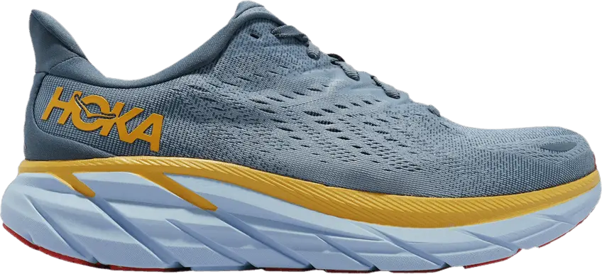  Hoka One One Clifton 8 Goblin Blue Mountain Spring (Wide)