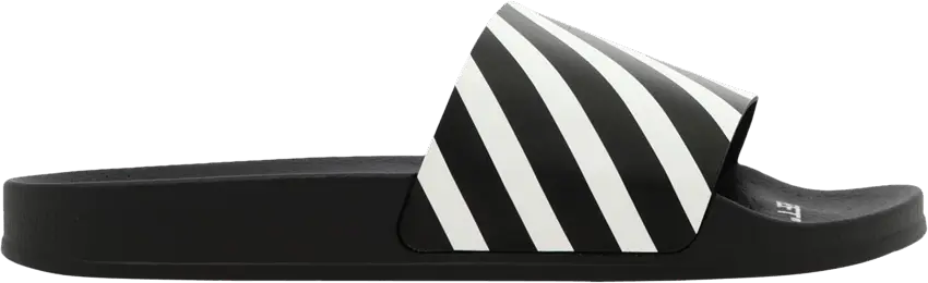  Off-White Diagonal Sliders &#039;Black White&#039;