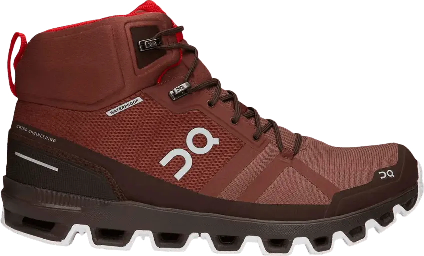 On Cloudrock Waterproof Hiking Boot &#039;Cocoa Red&#039;