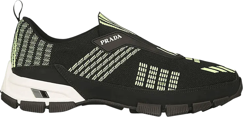  Prada Crossection Knit Low &#039;Black Neon Green&#039;