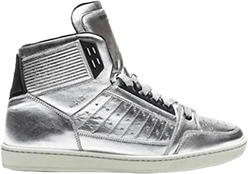 Saint Laurent Flat Heel High Top &#039;Silk Silver&#039;