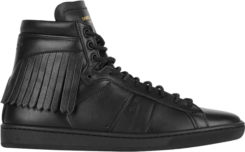  Saint Laurent Fringe Leather High Top &#039;Black&#039;