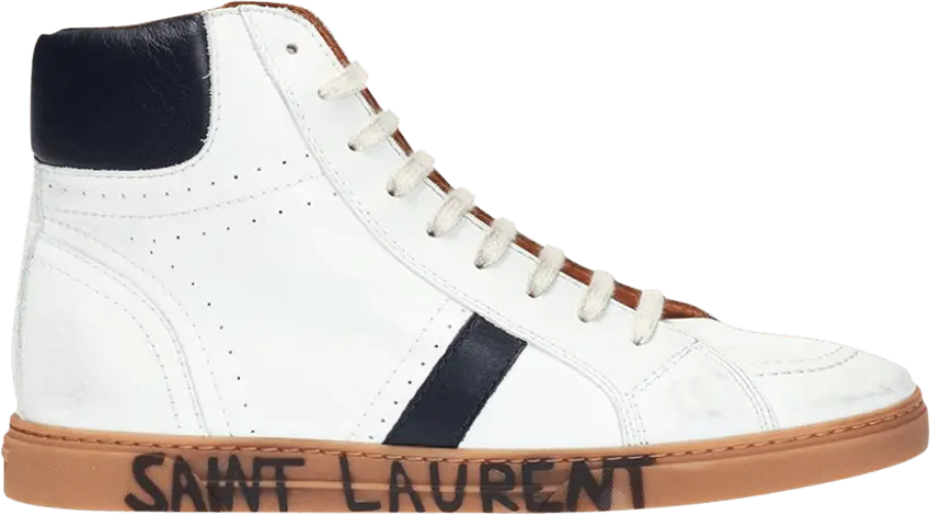 Saint Laurent Joe High &#039;White Navy&#039;