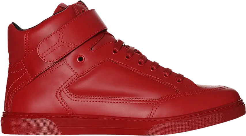 Saint Laurent Max Scratch Mid Top &#039;Red&#039;