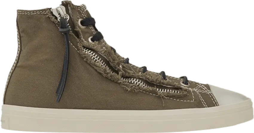 Saint Laurent Rivington Mid Top Zip Sneaker &#039;Military Khaki&#039;