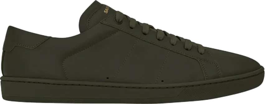  Saint Laurent Signature Court Classic SL/01 Low Top Sneaker &#039;Army Green&#039;