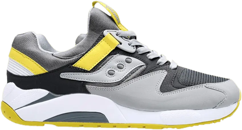  Saucony Grid 9000 &#039;Charcoal Yellow&#039;