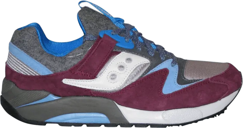  Saucony Grid 9000 &#039;Grey Burgundy&#039;