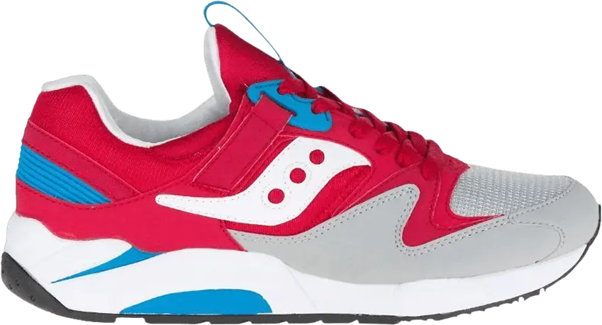  Saucony Grid 9000 &#039;Red Light Grey&#039;