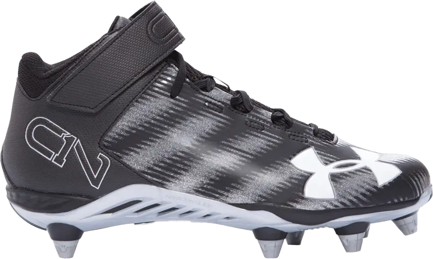  Under Armour C1N Mid Wide &#039;Black Metallic Silver&#039;