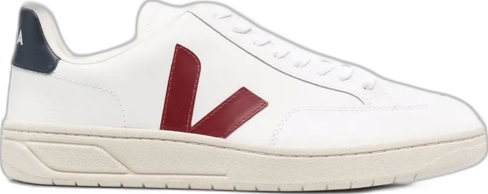 Veja V-12 Leather White Marsala Nautica