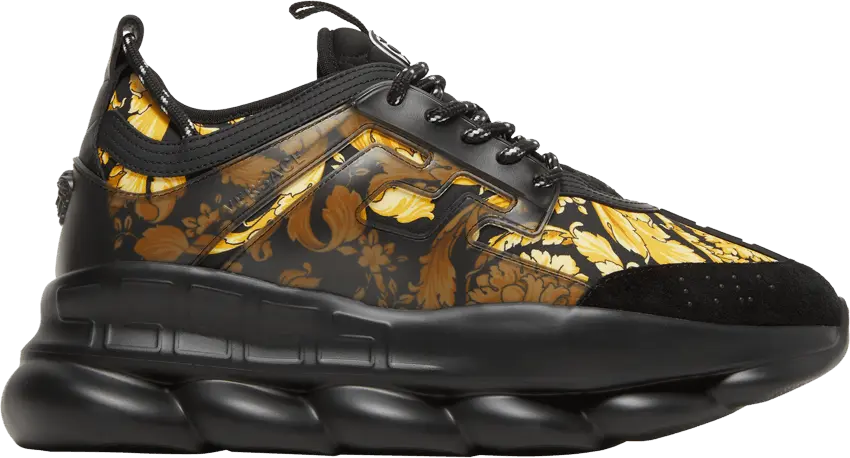 Versace Chain Reaction Trainer &#039;Barocco Print - Black&#039;