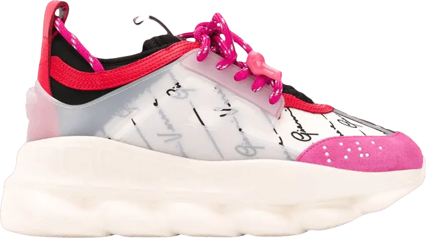  Versace Chain Reaction White Fuschia (Women&#039;s)