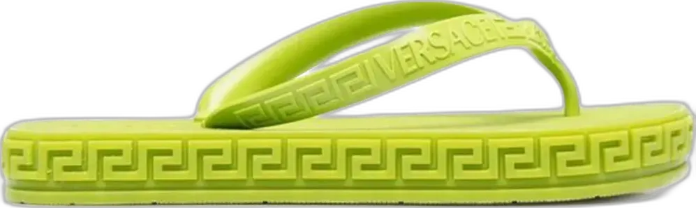 Versace Greca Flip Flops Lime Green (W)