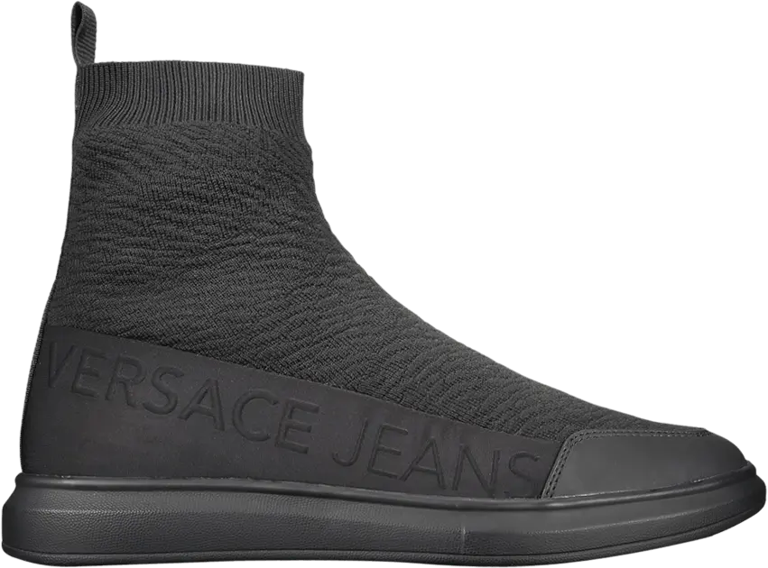 Versace Gummy Flyknit Sock Sneaker &#039;Black&#039;