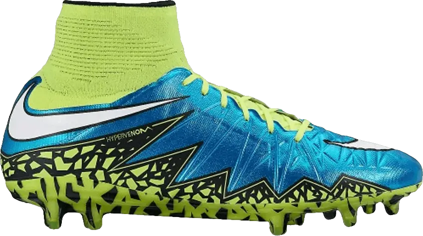  Nike Hypervenom Phantom II FG Blue Lagoon Volt (Women&#039;s)