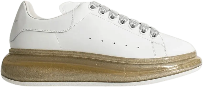  Alexander Mcqueen Alexander McQueen Wmns Oversized Sneaker &#039;White Brown Glitter&#039;