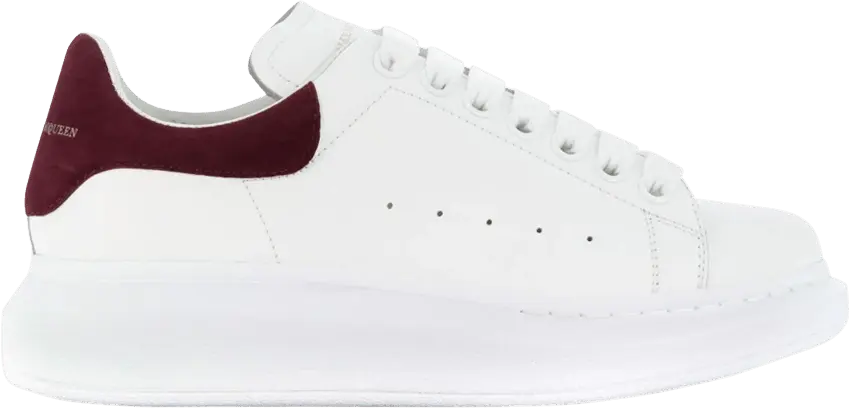  Alexander Mcqueen Alexander McQueen Wmns Oversized Sneaker &#039;White Burgundy&#039;