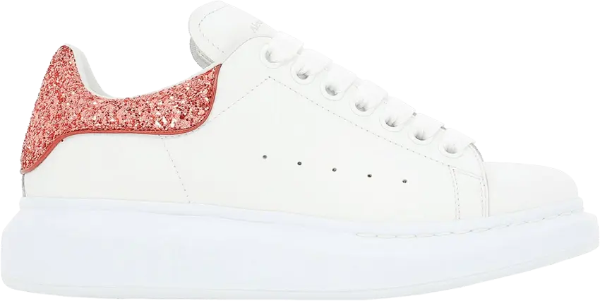  Alexander Mcqueen Alexander McQueen Wmns Oversized Sneaker &#039;White Coral Glitter&#039;