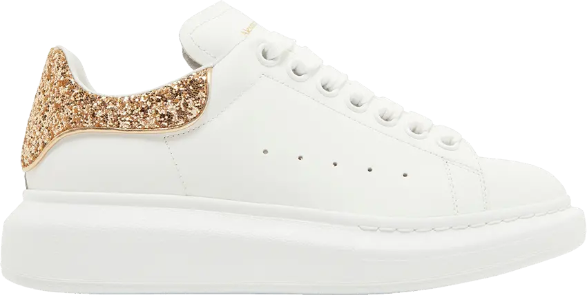  Alexander Mcqueen Alexander McQueen Wmns Oversized Sneaker &#039;White Glitter Gold&#039;