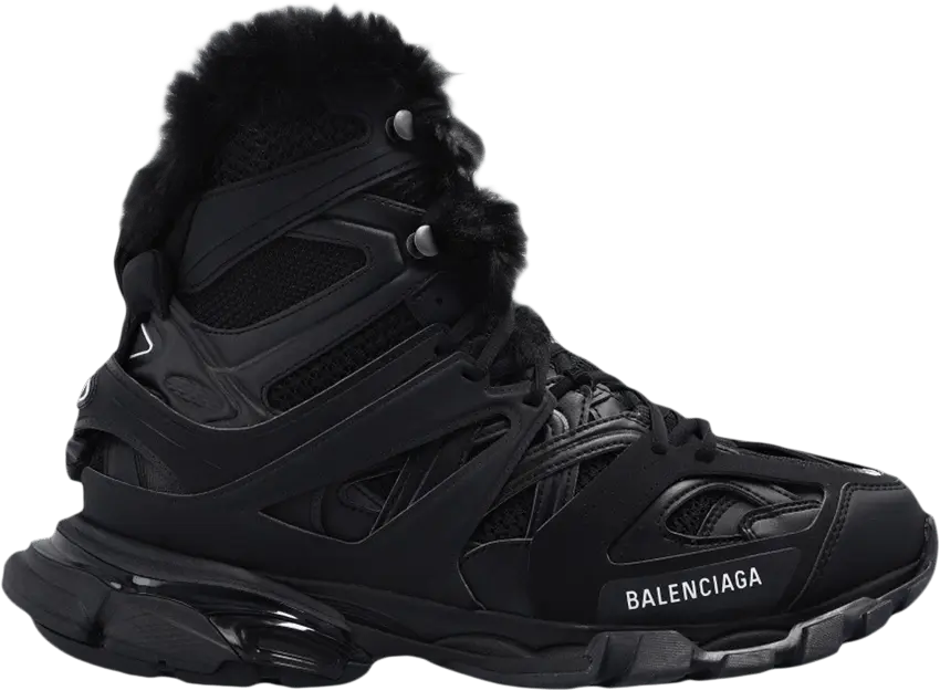  Balenciaga Track Hike High &#039;Faux Fur - Black&#039;