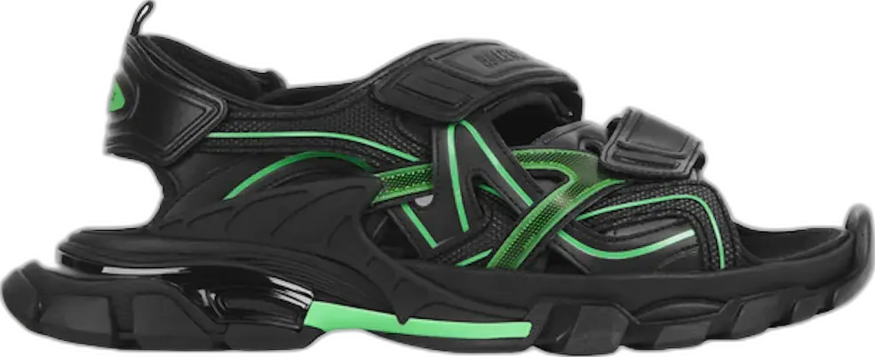  Balenciaga Track Sandal Black/Fluo Green