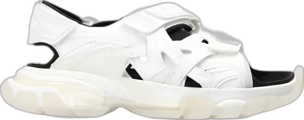  Balenciaga Track Sandal Clear Sole White Black (W)