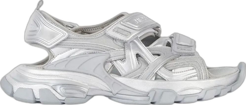  Balenciaga Track Sandal Silver