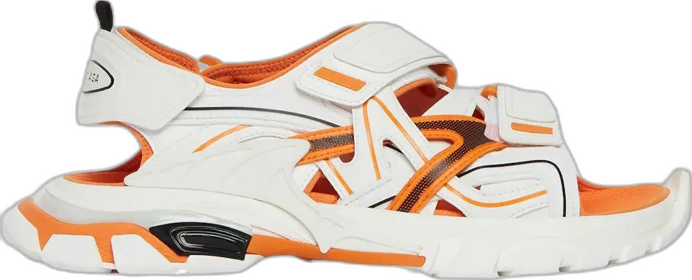  Balenciaga Track Sandal White Orange