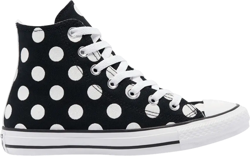  Converse Chuck Taylor All Star High &#039;Glitter Shine Polkadot - Black&#039;