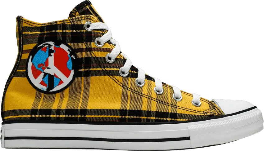  Converse Chuck Taylor All Star High &#039;Plaid Pack - World Peace&#039;