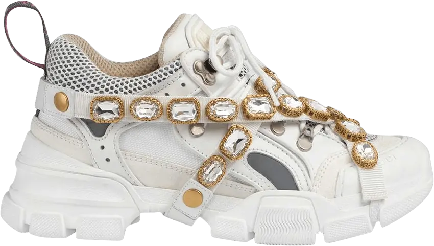  Gucci Wmns Flashtrek &#039;Crystals - White&#039;