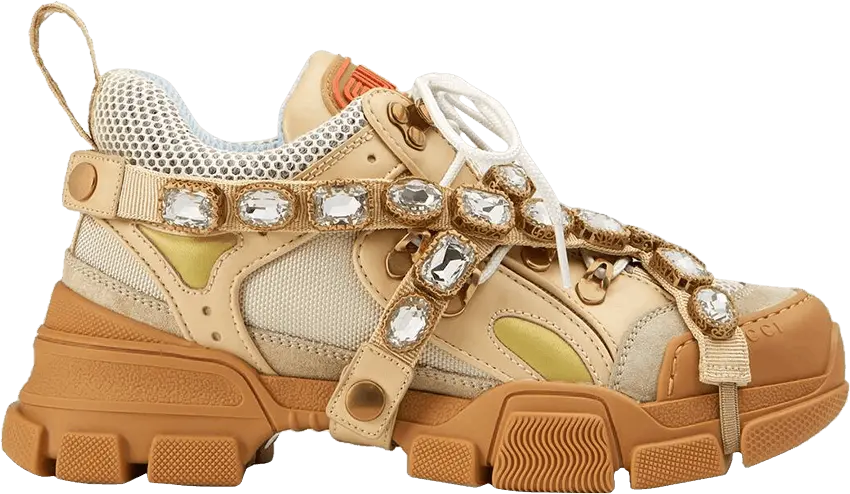  Gucci Wmns Flashtrek Crystals &#039;Beige&#039;