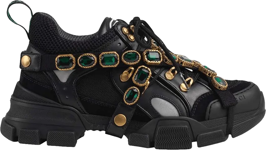  Gucci Wmns Flashtrek Crystals &#039;Black&#039;