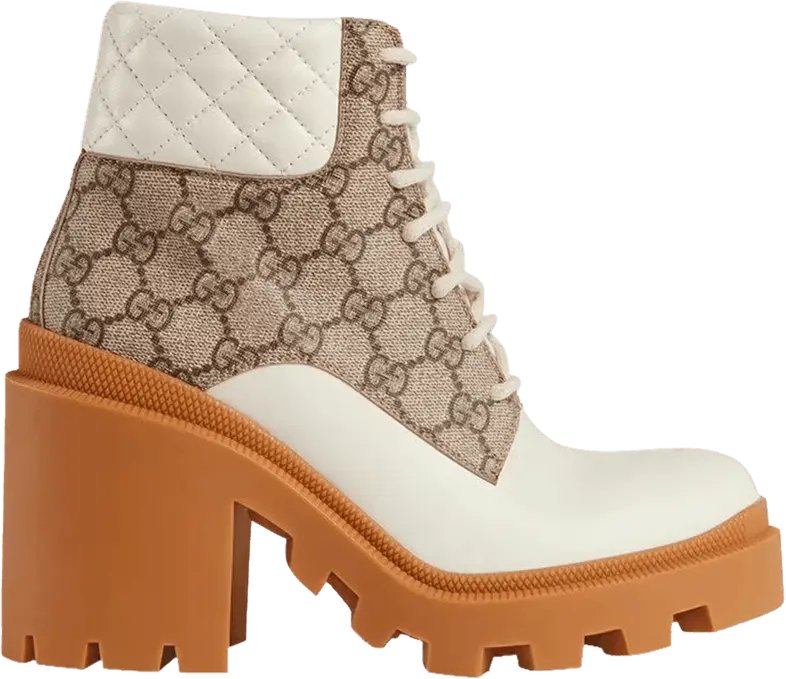  Gucci Wmns GG Ankle Boot &#039;Beige&#039;