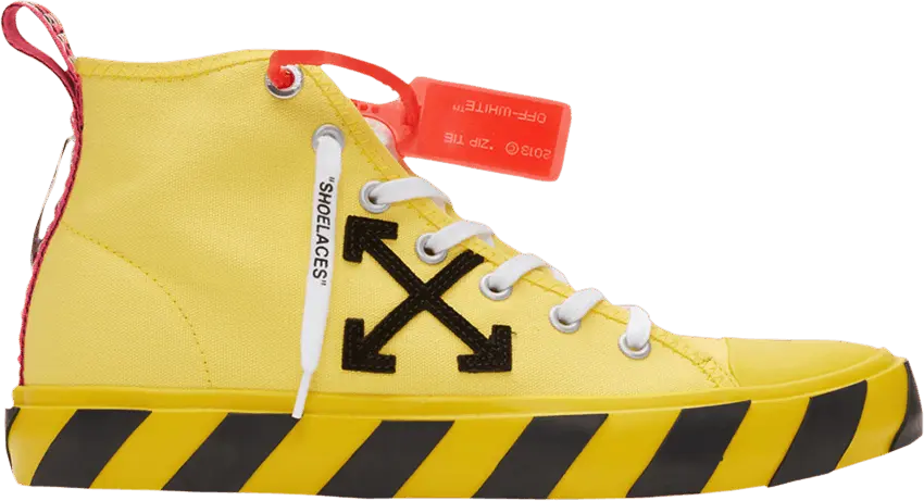  Off-White Vulc Sneaker Mid &#039;Yellow Black&#039;