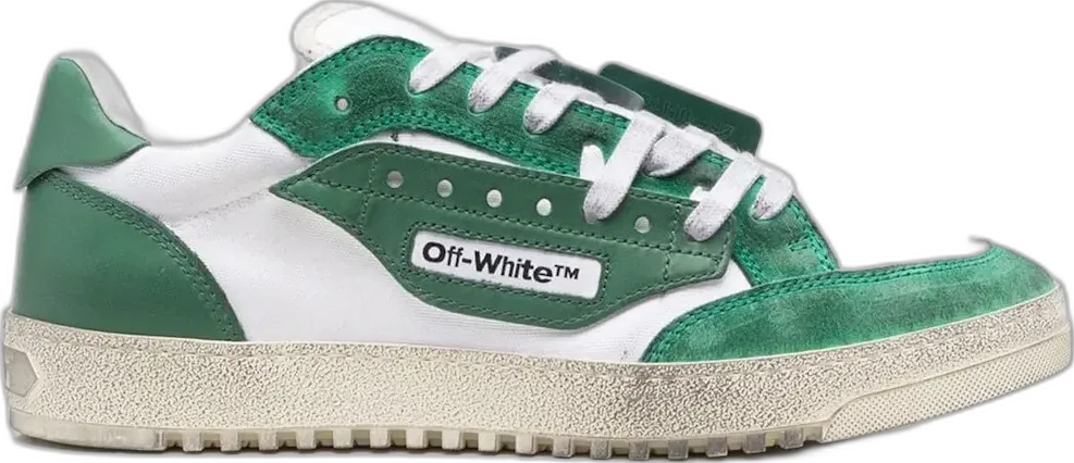 Off-White OFF-WHITE Vulcanized 5.0 Low Top Distressed White Dark Green