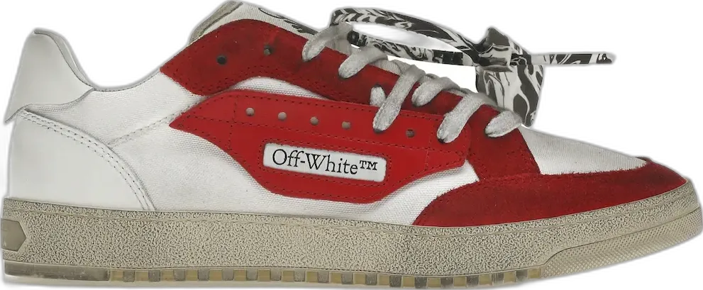  Off-White OFF-WHITE Vulcanized 5.0 Low Top White Red