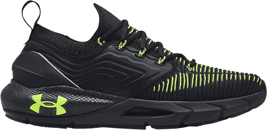  Under Armour HOVR Phantom 2 IntelliKnit &#039;Black High-Vis Yellow&#039;