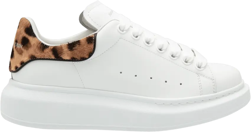  Alexander Mcqueen Alexander McQueen Wmns Oversized Sneaker &#039;White Leopard&#039;