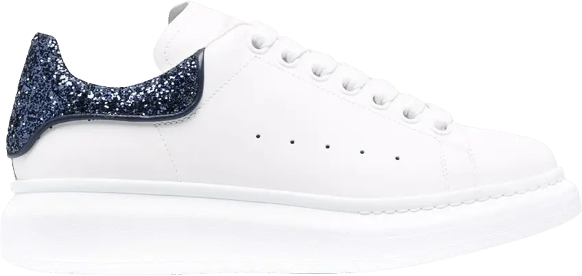  Alexander Mcqueen Alexander McQueen Wmns Oversized Sneaker &#039;White Navy Glitter&#039;