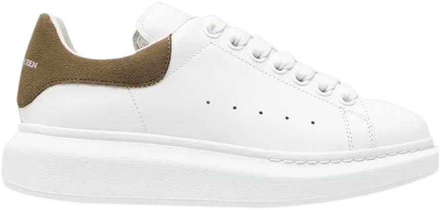  Alexander Mcqueen Alexander McQueen Wmns Oversized Sneaker &#039;White New Khaki&#039;
