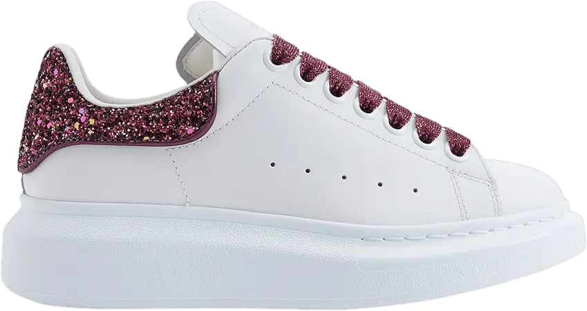  Alexander Mcqueen Alexander McQueen Wmns Oversized Sneaker &#039;White Rose Galaxy Glitter&#039;