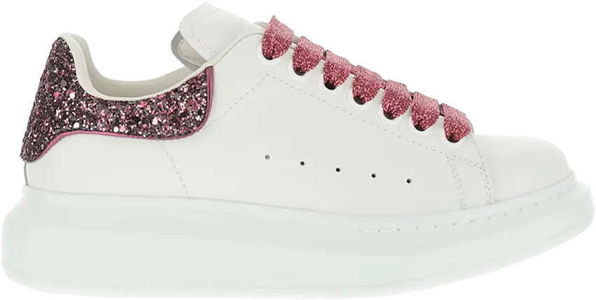  Alexander Mcqueen Alexander McQueen Wmns Oversized Sneaker &#039;White Rose Glitter&#039;