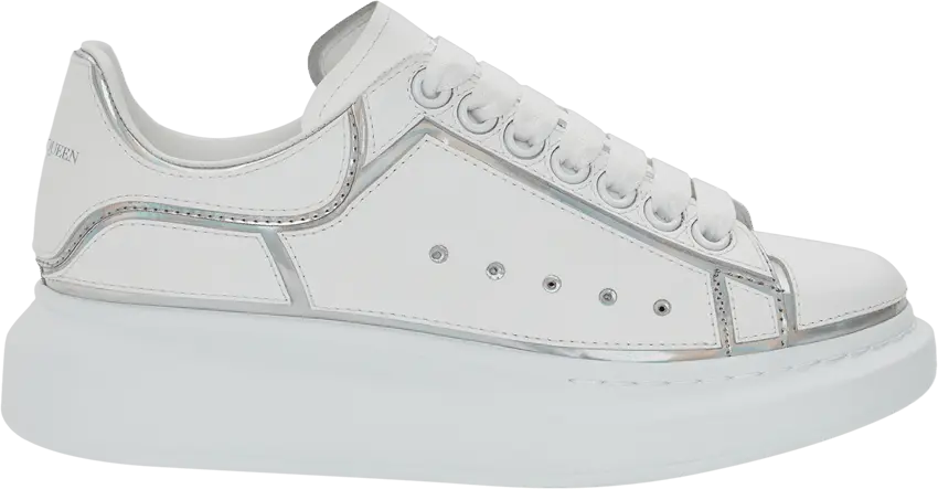  Alexander Mcqueen Alexander McQueen Wmns Oversized Sneaker &#039;White Silver Holo&#039;