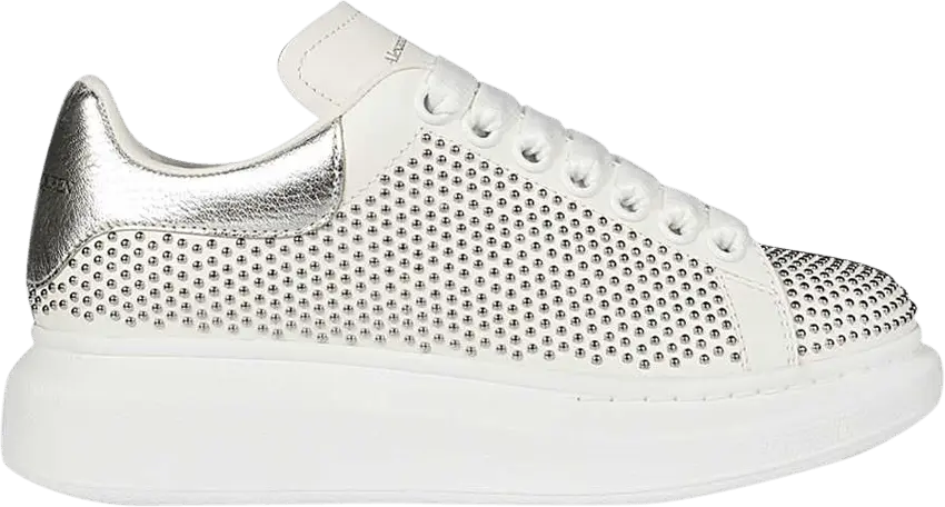  Alexander Mcqueen Alexander McQueen Wmns Oversized Sneaker &#039;White Silver Studded&#039;